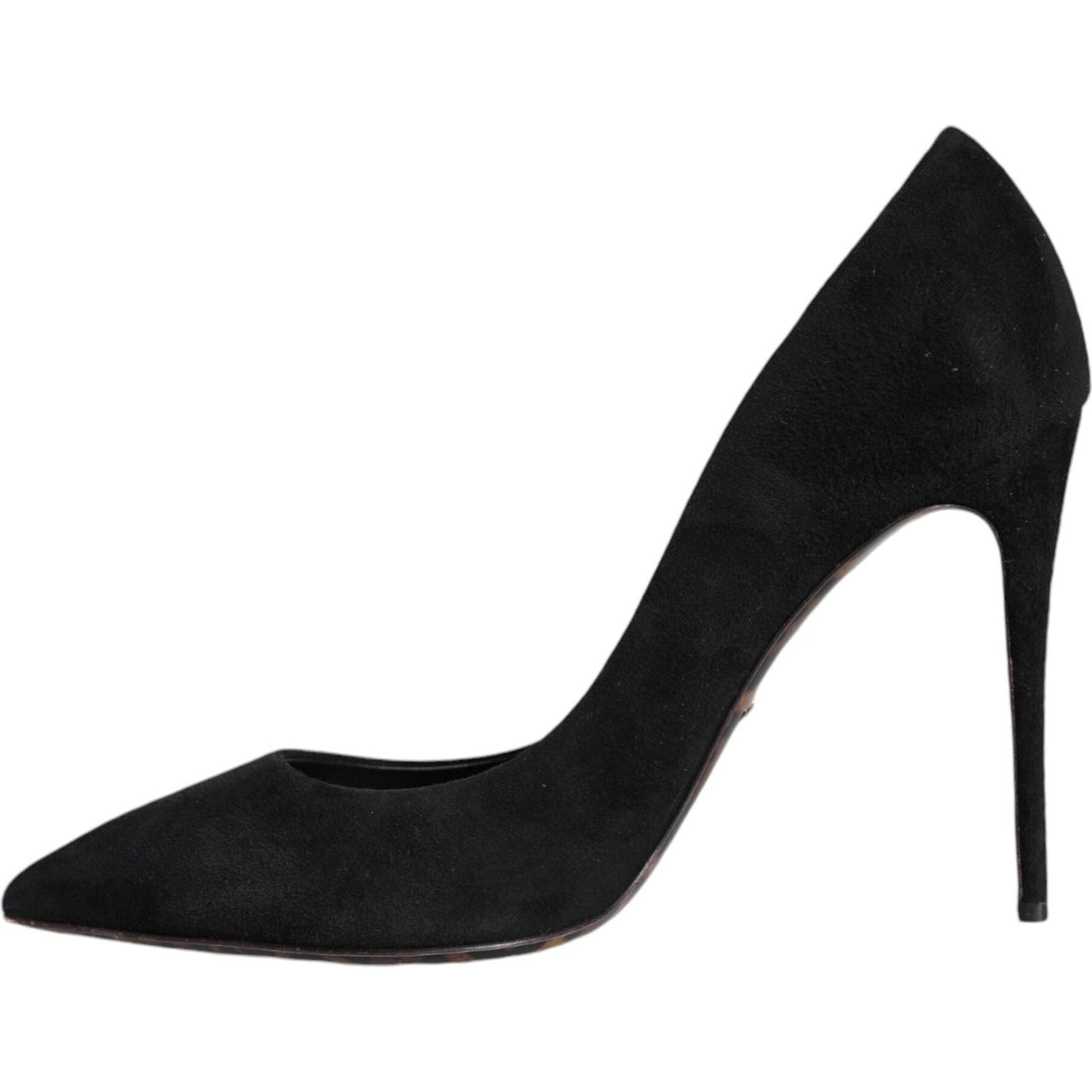 Dolce & Gabbana Black Suede Leather High Heels Pumps Shoes Dolce & Gabbana