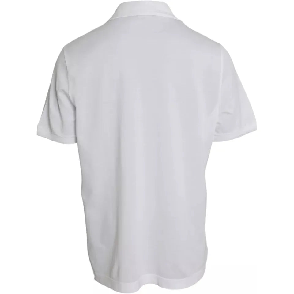 Dolce & Gabbana White Logo Collared Short Sleeve T-shirt Dolce & Gabbana