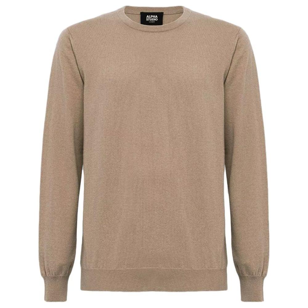 Alpha Studio Brown Wool Vergine Sweater Alpha Studio