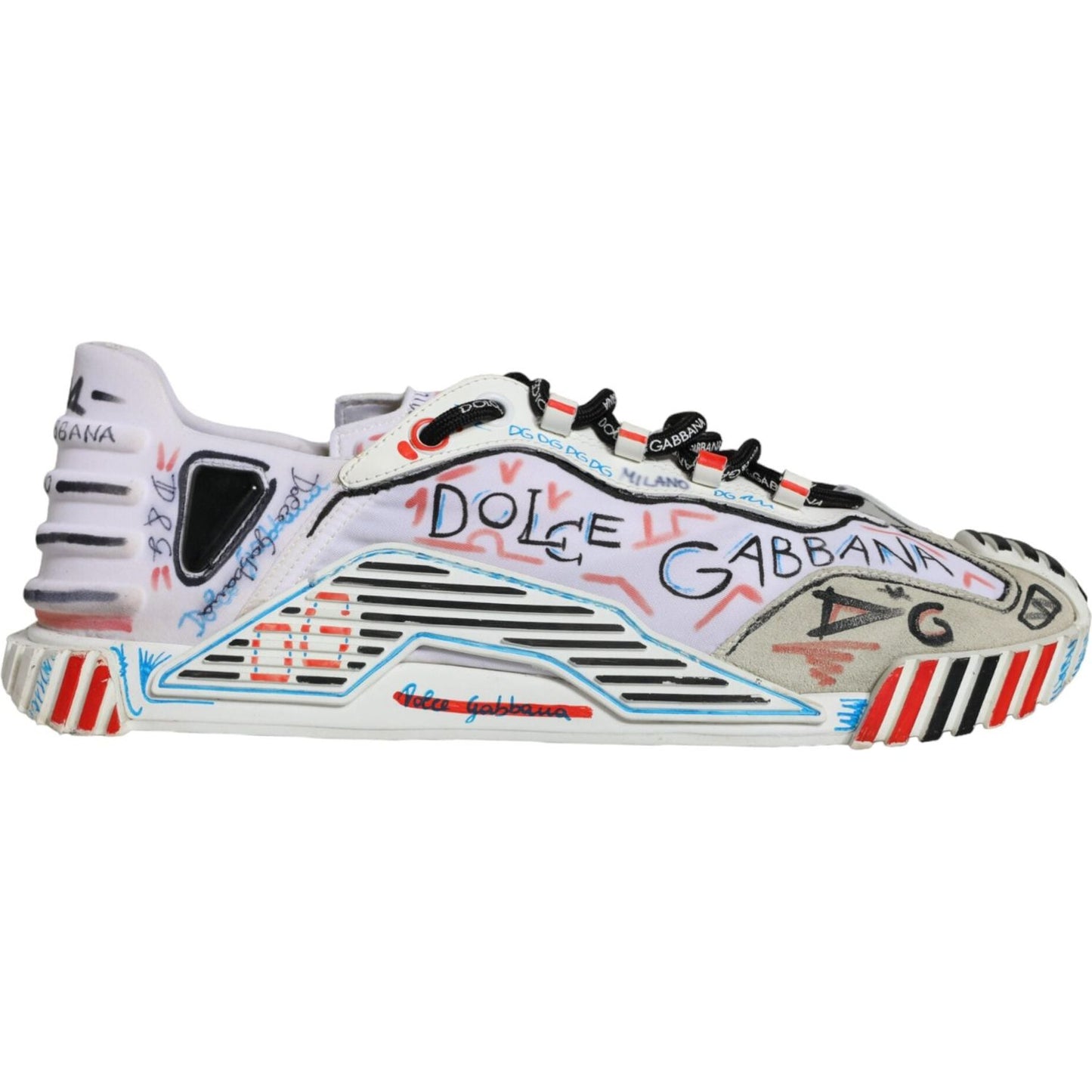 Dolce & Gabbana Multicolor Suede Fabric NS1 Sneakers Shoes Dolce & Gabbana