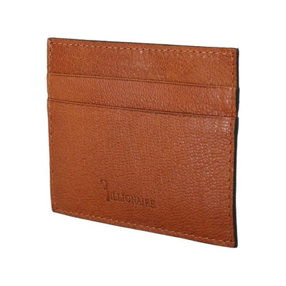 Billionaire Italian Couture Brown Leather Cardholder Wallet