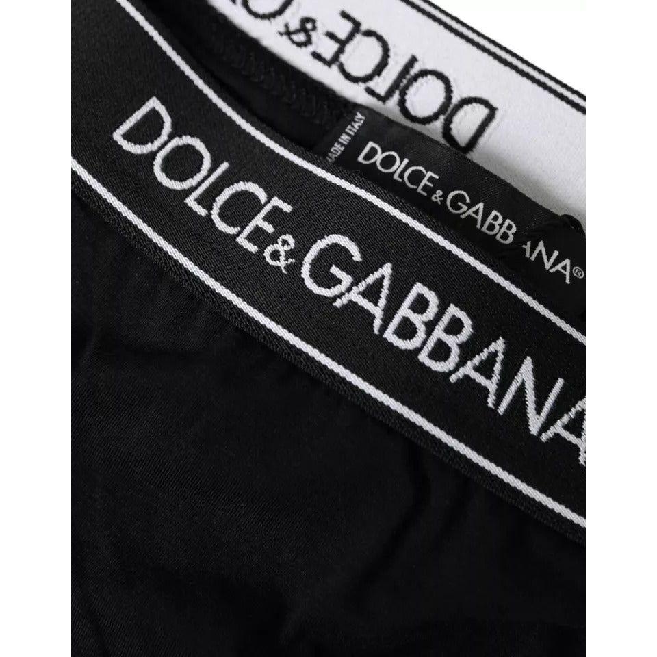 Dolce & Gabbana Black Modal Stretch Branded Logo Underwear Dolce & Gabbana