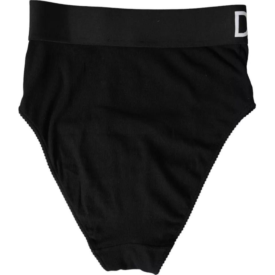 Dolce & Gabbana Black Cotton Stretch Branded Logo Underwear Dolce & Gabbana