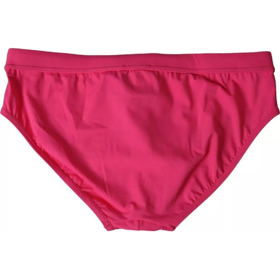 Dolce & Gabbana Pink Nylon DG Logo Beachwear Brief Swimwear Men Dolce & Gabbana