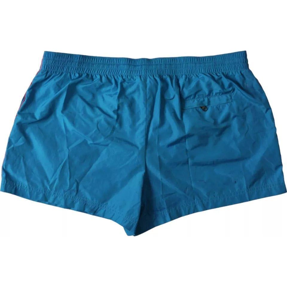 Dolce & Gabbana Turquoise DG Logo Beachwear Shorts Swimwear Men Dolce & Gabbana