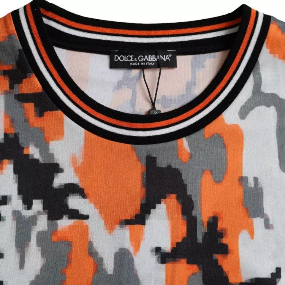 Dolce & Gabbana Multicolor Camouflage Cotton Crew Neck Men T-shirt Dolce & Gabbana