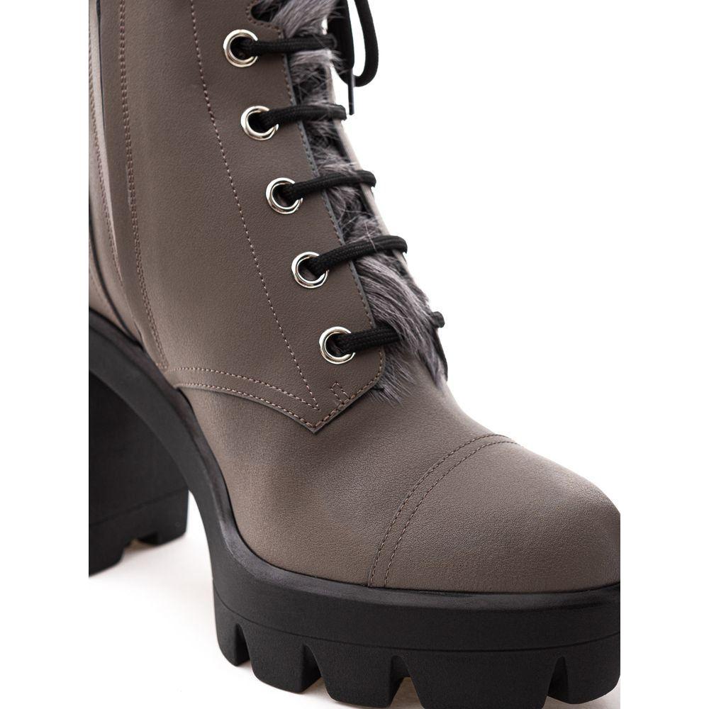 Giuseppe Zanotti Gray Eco Leather Boot Giuseppe Zanotti