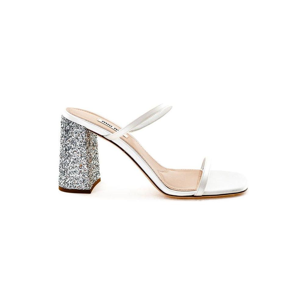 Miu Miu White Silk Sandal Miu Miu