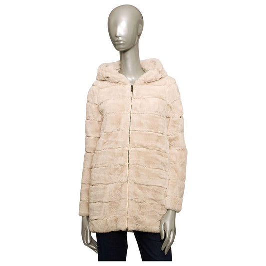 Baldinini Trend Beige Polyester Women Coat Baldinini Trend