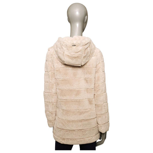 Baldinini Trend Beige Polyester Women Coat Baldinini Trend