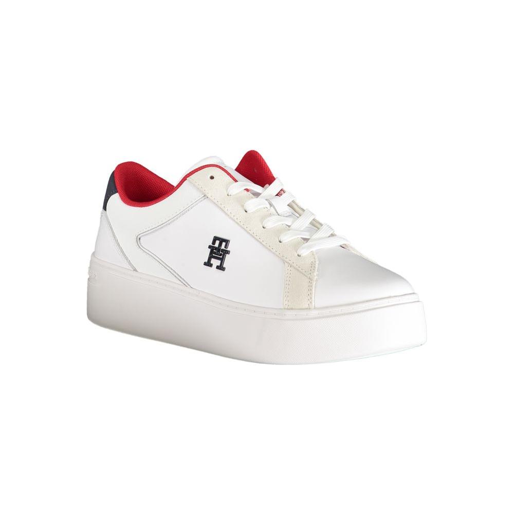 Tommy Hilfiger White Polyester Sneaker Tommy Hilfiger