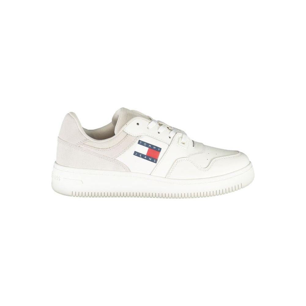 Tommy Hilfiger White Polyester Sneaker Tommy Hilfiger