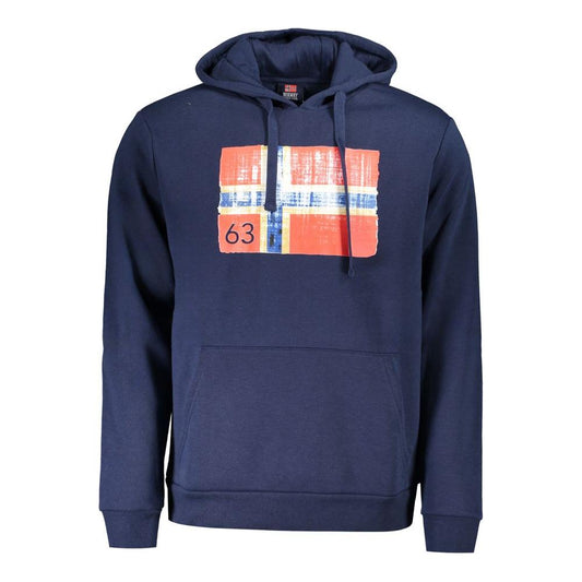 Norway 1963 Blue Cotton Mens Hoodie Norway 1963