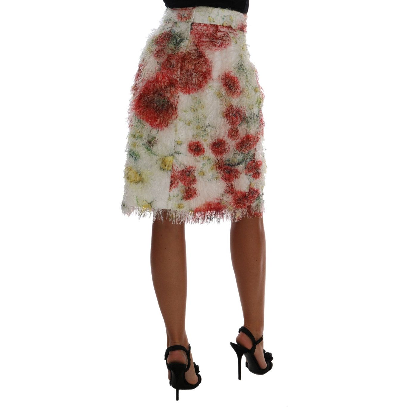 Dolce & Gabbana Elegant Floral High-Waist Pencil Skirt Dolce & Gabbana