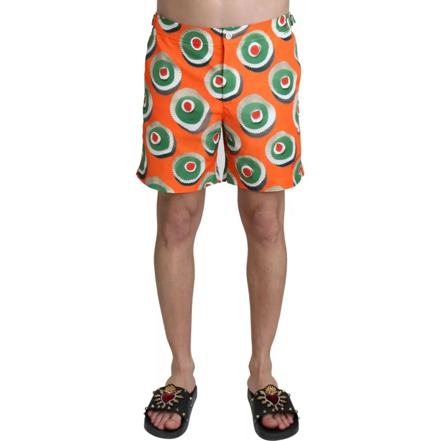 Dolce & Gabbana Orange Cupcake Beachwear Shorts Swimwear Dolce & Gabbana