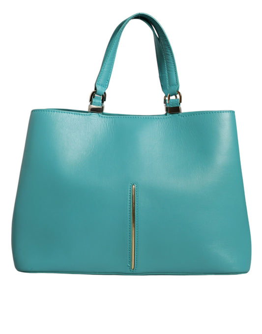 Patrizia Pepe Green Leather Women Shopping Tote Top Handle Bag Patrizia Pepe