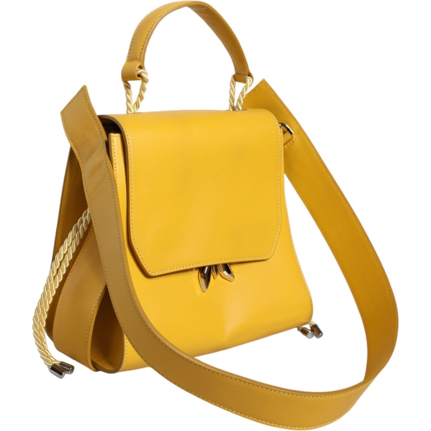 Patrizia Pepe Yellow Leather Shoulder Strap Top Handle Bag Patrizia Pepe