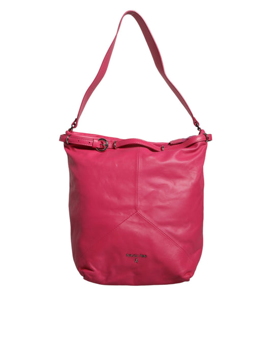 Patrizia Pepe Fuchsia Pink Leather Shoulder Purse Tote Bag Patrizia Pepe