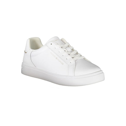 Tommy Hilfiger White Leather Women Sneaker Tommy Hilfiger