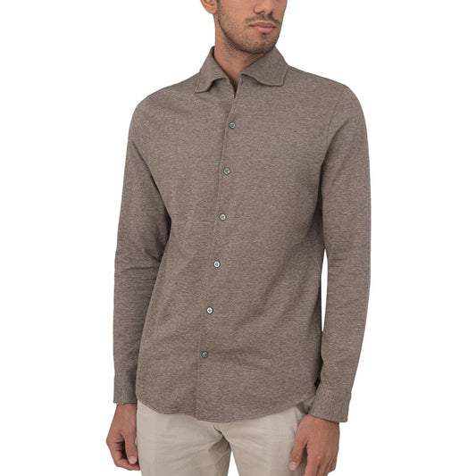 Gran Sasso Beige Cotton Shirt Gran Sasso