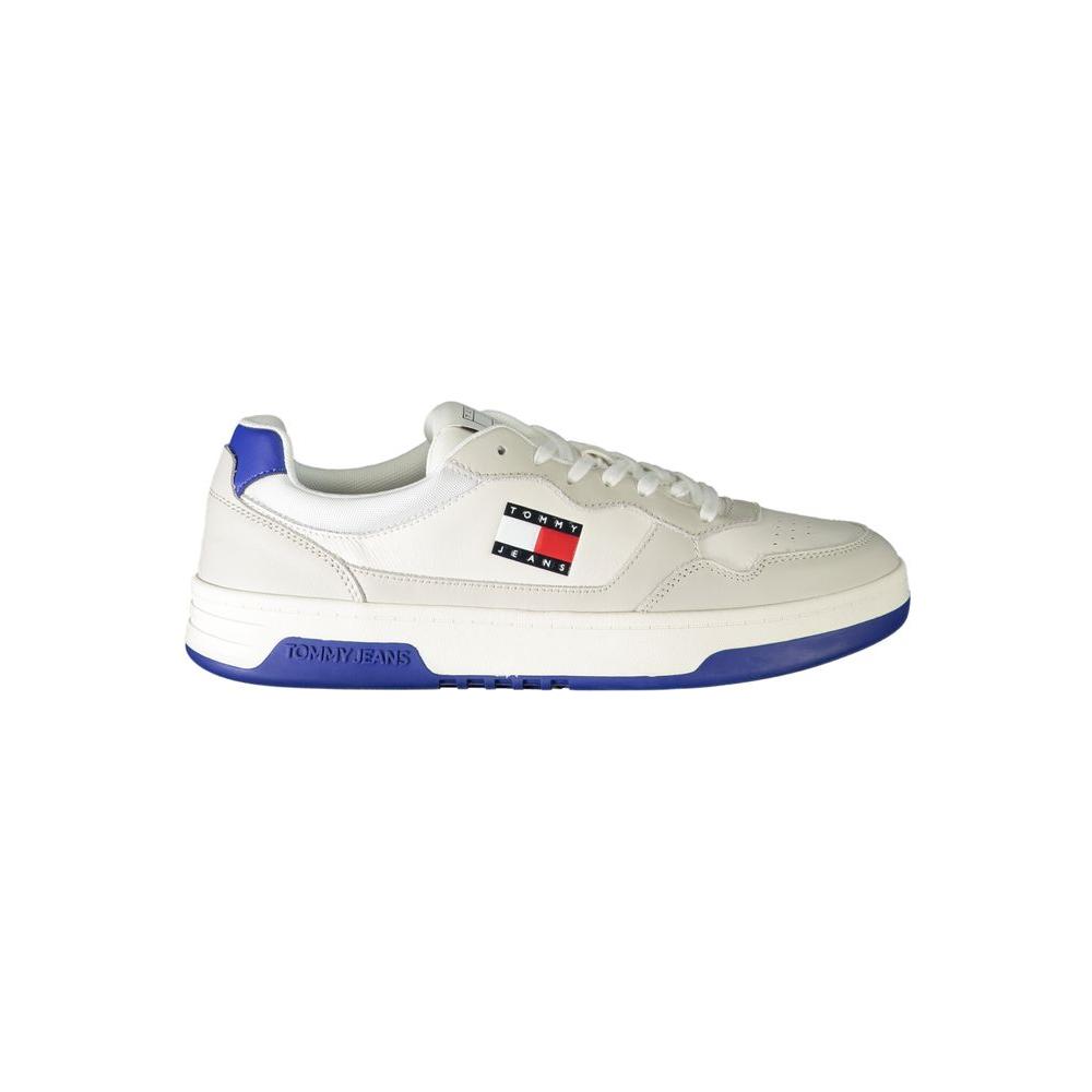 Tommy Hilfiger White Leather Men Sneaker Tommy Hilfiger