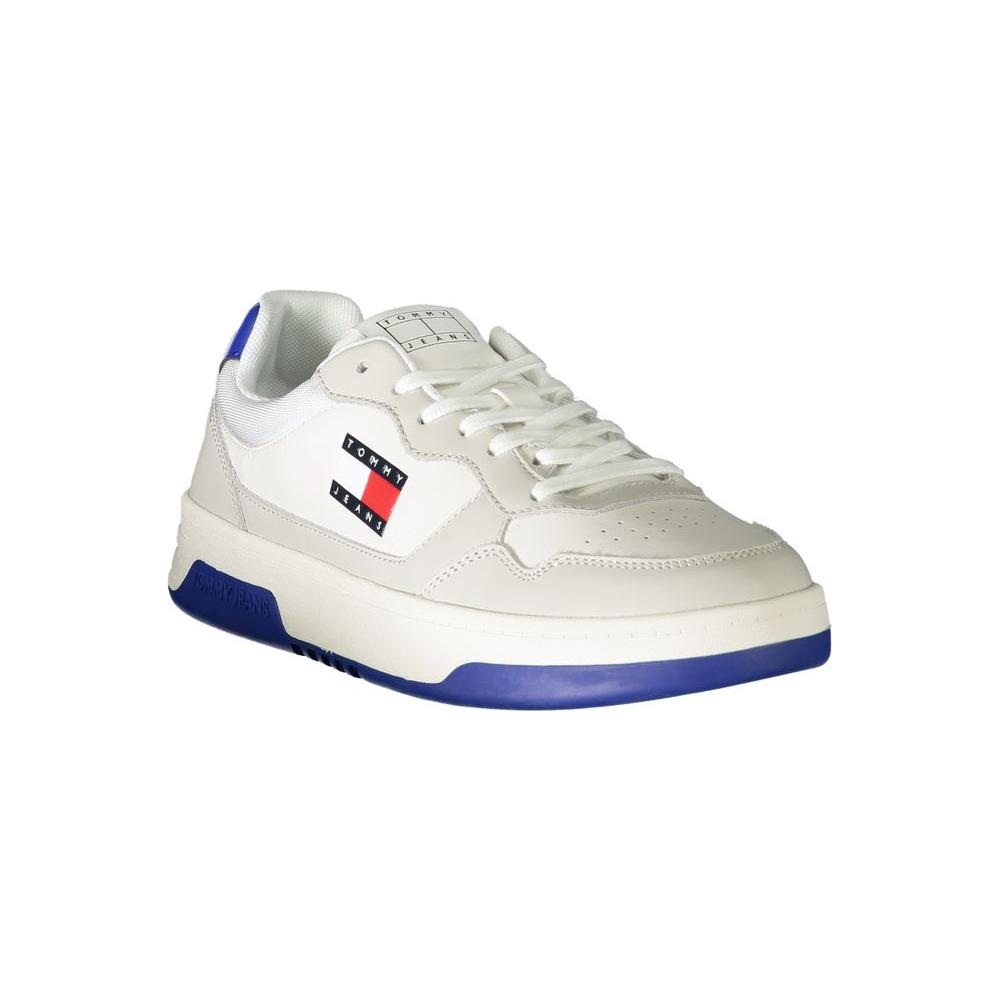 Tommy Hilfiger White Leather Men Sneaker Tommy Hilfiger