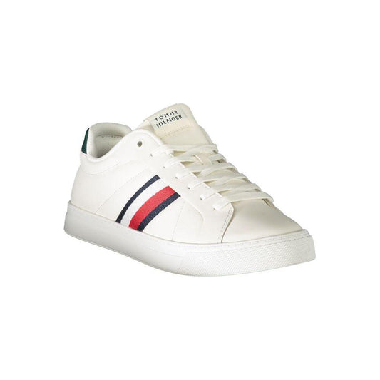 Tommy Hilfiger White Leather Men Sneaker Tommy Hilfiger