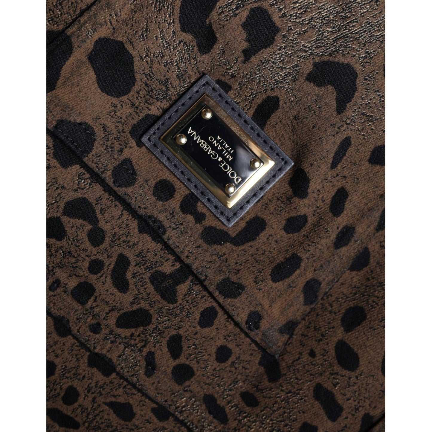 Dolce & Gabbana Brown Leopard Cotton Skinny Denim Jeans Dolce & Gabbana