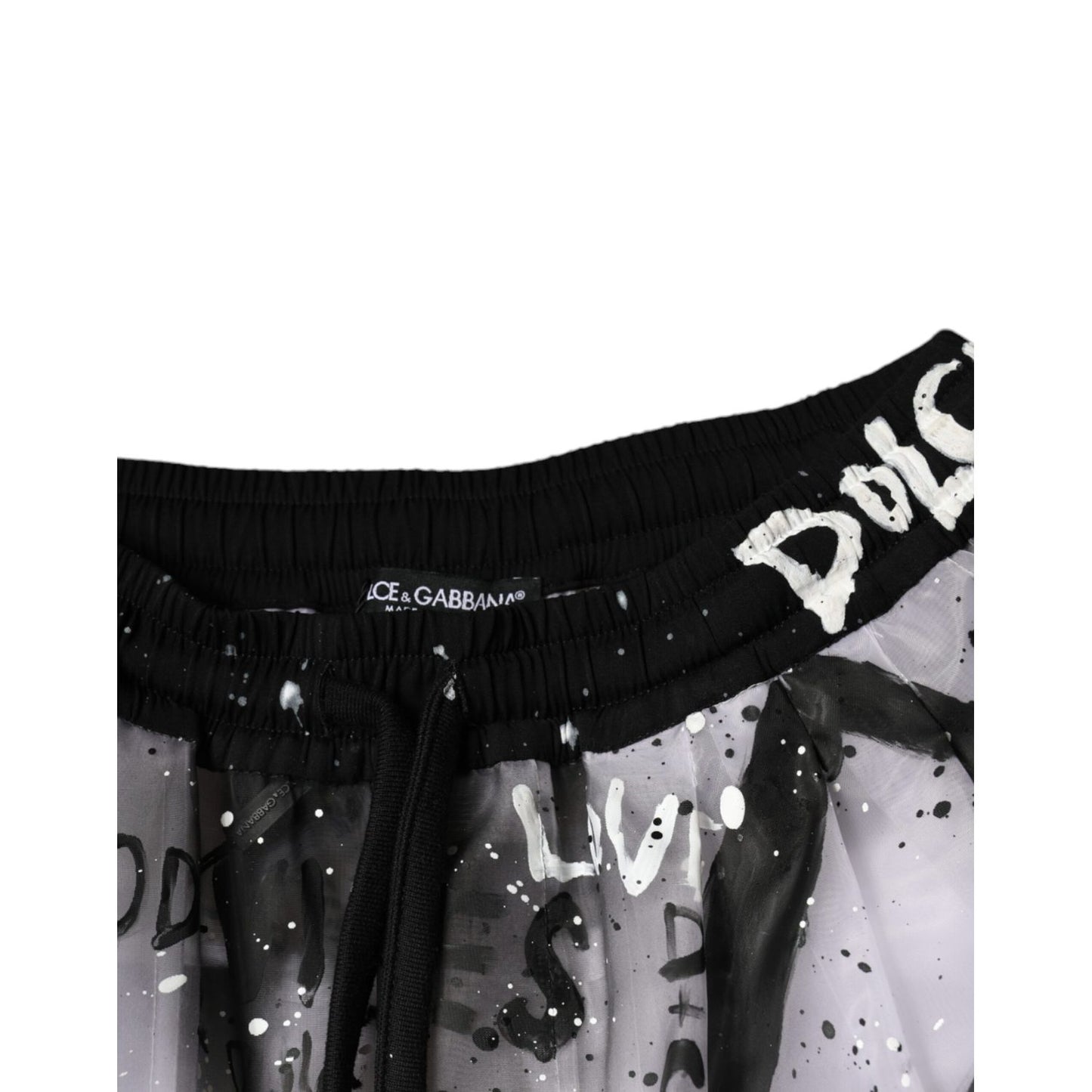 Dolce & Gabbana White See Through Logo Cropped Cargo Pants