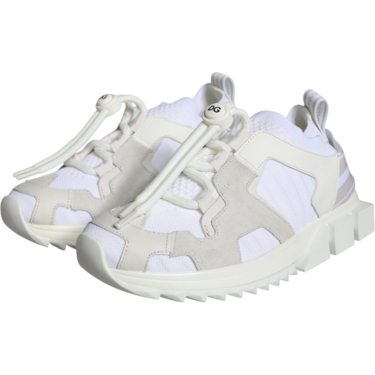 Dolce & Gabbana White Mesh Sorrento Trekking Sneakers Shoes Dolce & Gabbana