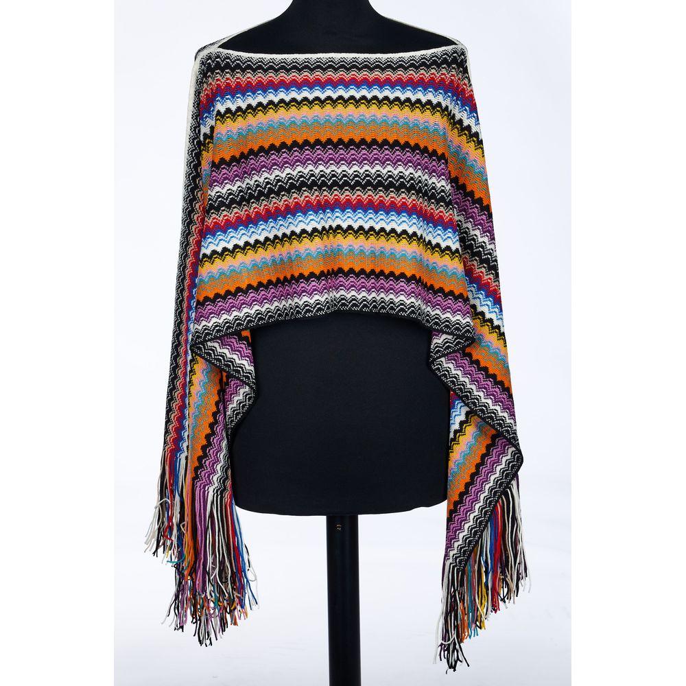 Missoni Multicolor Wool Women Poncho Missoni