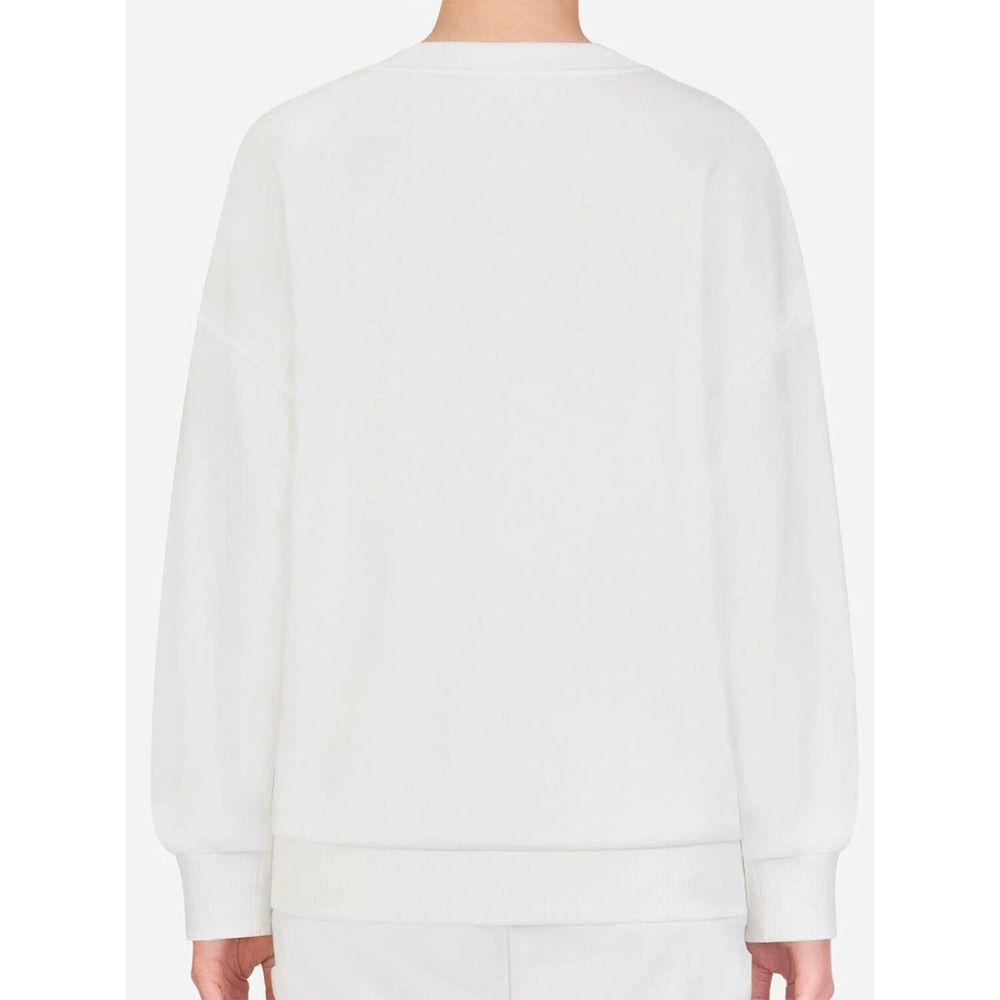 Dolce & Gabbana White Cotton Sweater Dolce & Gabbana