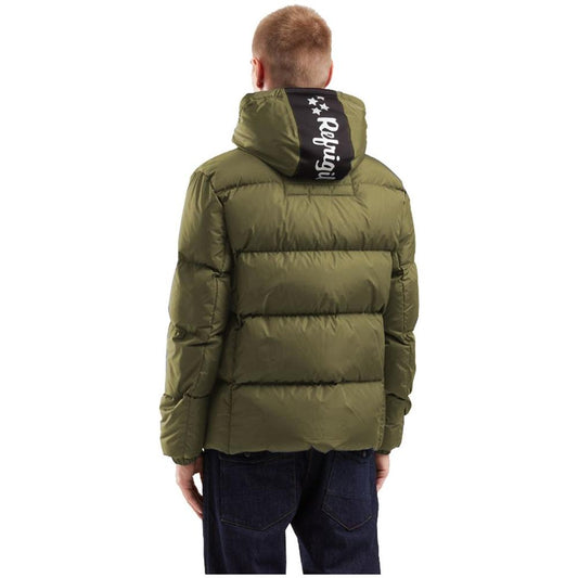 Refrigiwear Green Nylon Men Jacket Refrigiwear