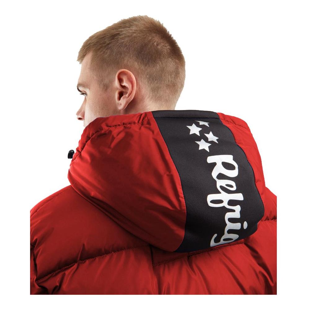 Refrigiwear Red Nylon Men Jacket Refrigiwear