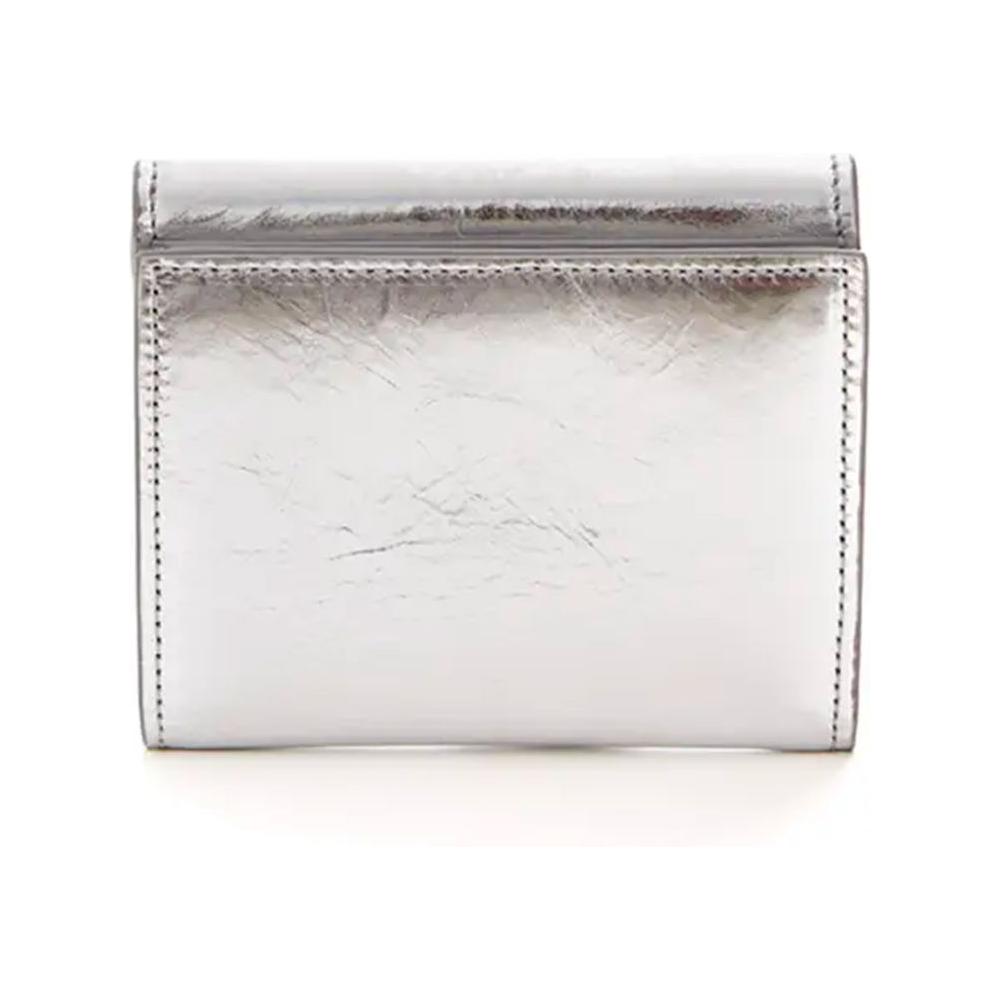 Off-White Silver Leather Women Wallet Off-White