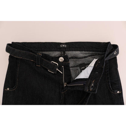 Costume National Blue Cotton Stretch Slim Fit Jeans