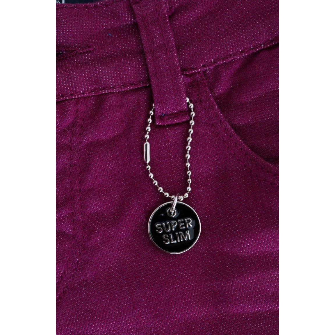 Costume National Purple Cotton Stretch Slim Denim Jeans