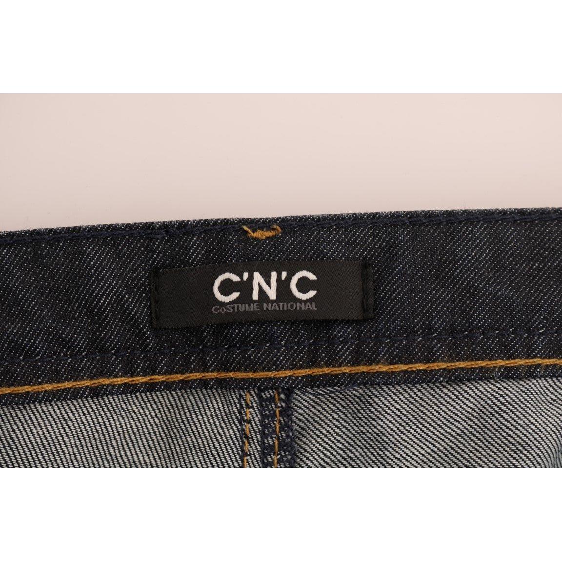 Costume National Dark Blue Cotton Classic Fit Jeans