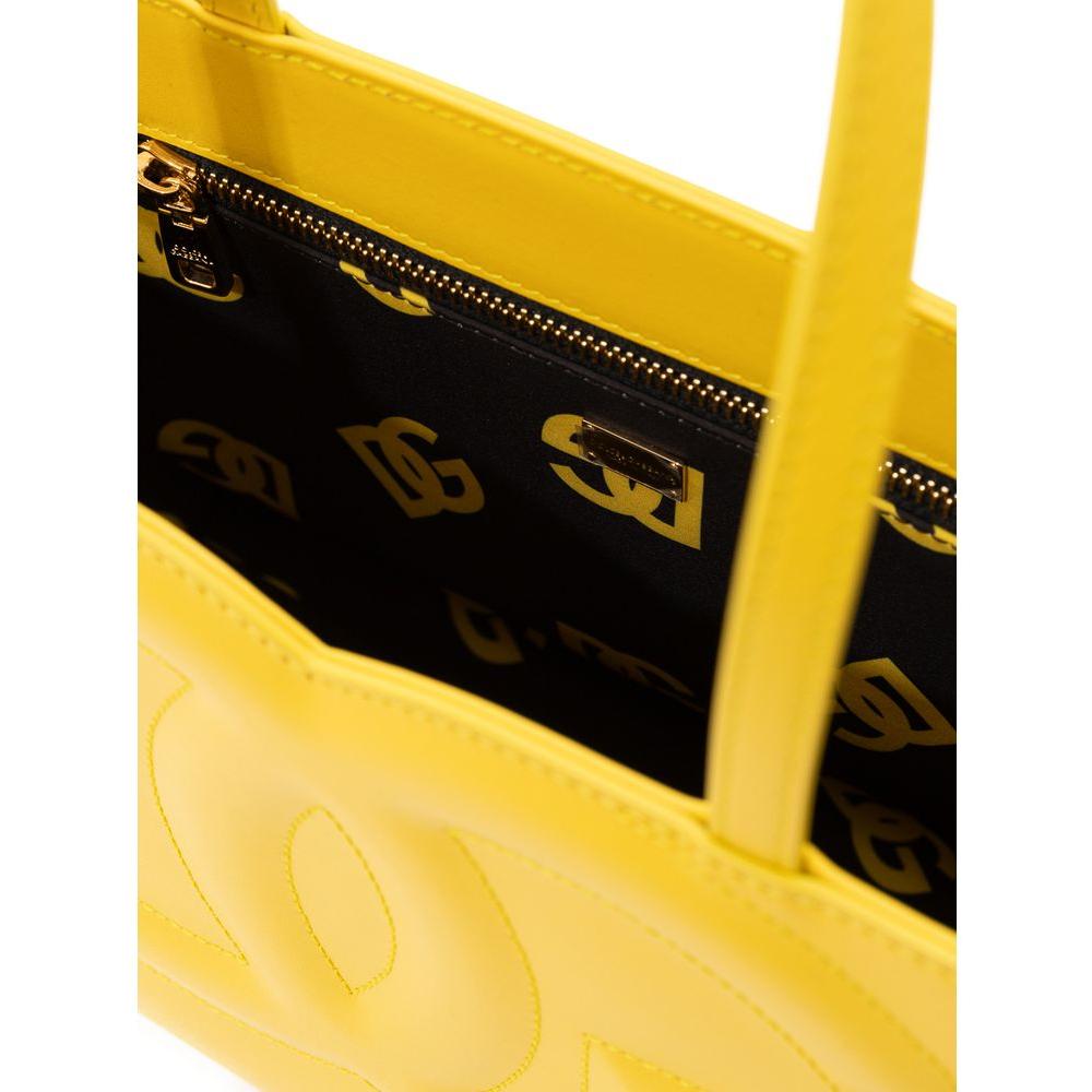 Dolce & Gabbana Yellow Leather Handbag Dolce & Gabbana