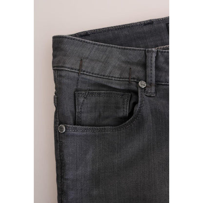 Acht Gray Cotton Slim Fit Denim Jeans
