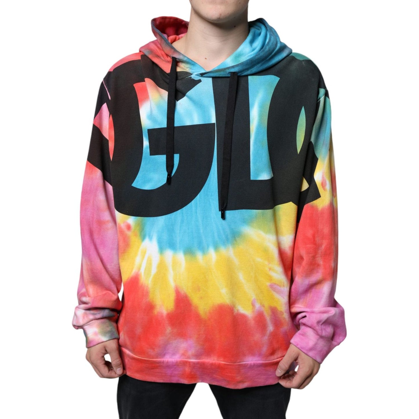 Dolce & Gabbana Multicolor Tie Dye Hooded Sweatshirt Sweater Dolce & Gabbana