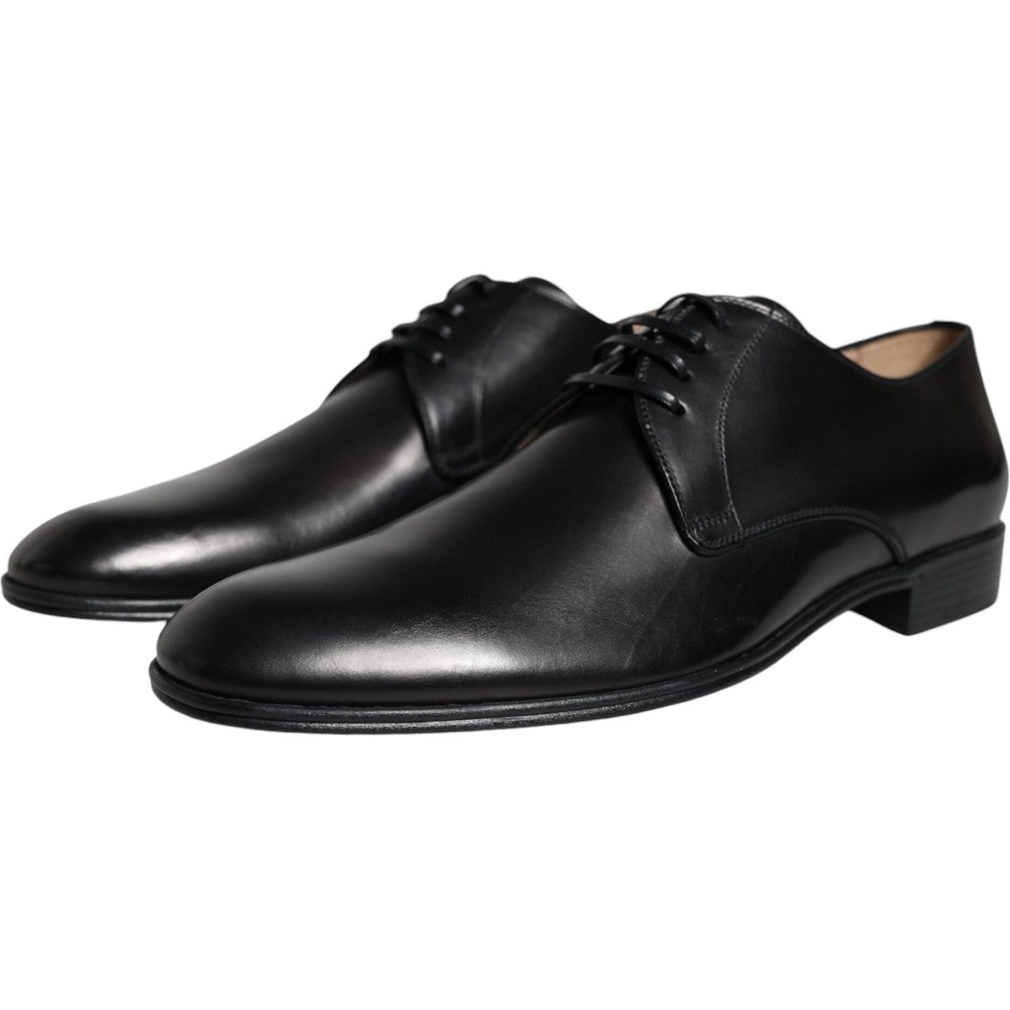 Dolce & Gabbana Black Leather Derby Formal Dress Shoes Dolce & Gabbana