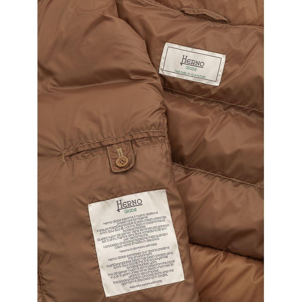 Herno Brown Polyamide Vest Herno