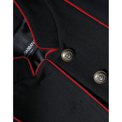 Dolce & Gabbana Black Single Breasted Trench Coat Jacket