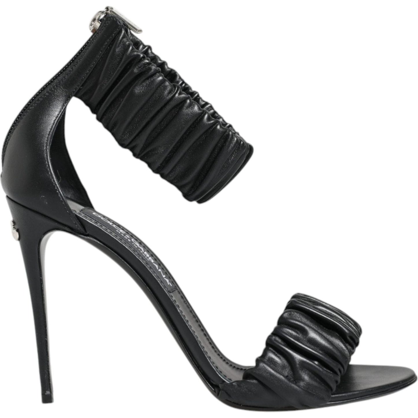 Dolce & Gabbana Black High Heels Ankle Strap Sandals Shoes Dolce & Gabbana