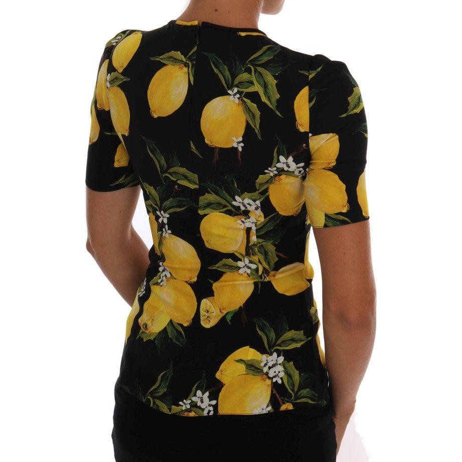 Dolce & Gabbana Sicilian Lemon Print Silk Blouse Dolce & Gabbana