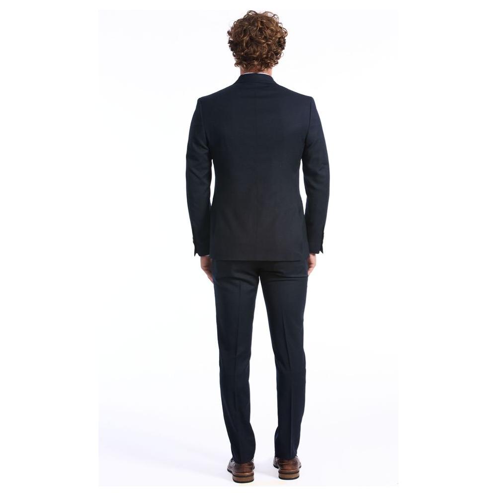 Baldinini Trend Blue Wool Suit Baldinini Trend