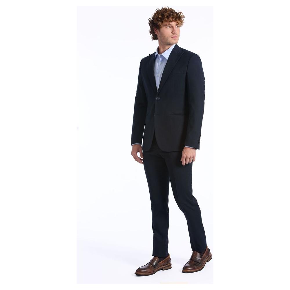 Baldinini Trend Blue Wool Suit Baldinini Trend