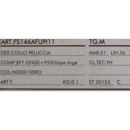 Dolce & Gabbana Black Silver Fox Fur Scarf