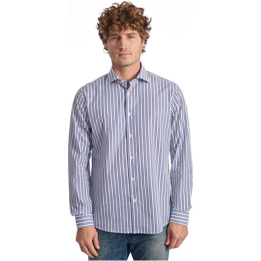 Baldinini Trend Light Blue Cotton Men Shirt Baldinini Trend